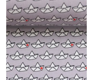 Baumwolle - Love Boat Cherry Picking grau